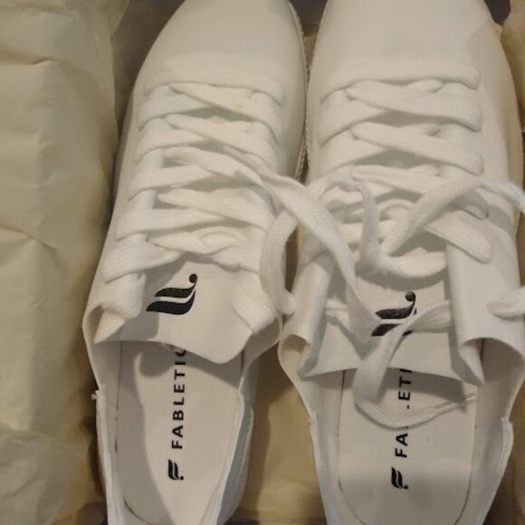 Fabletics White Lace Up Sneaker 8 - Picture 6 of 7